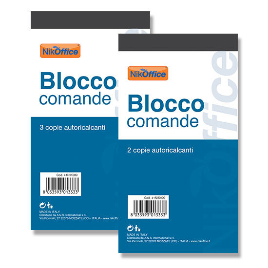 BLOCCO COMANDE 10X17  2 COPIE CONF.20