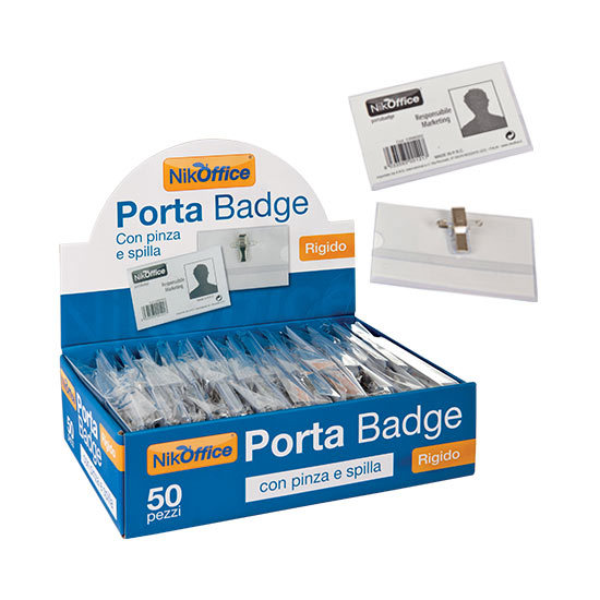 PORTA BADGE RIGIDO CF.50PZ 03NIK002