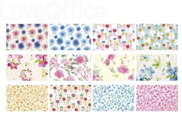 CARTA REGALO  ASS.50 FG.  100X140 FIORI