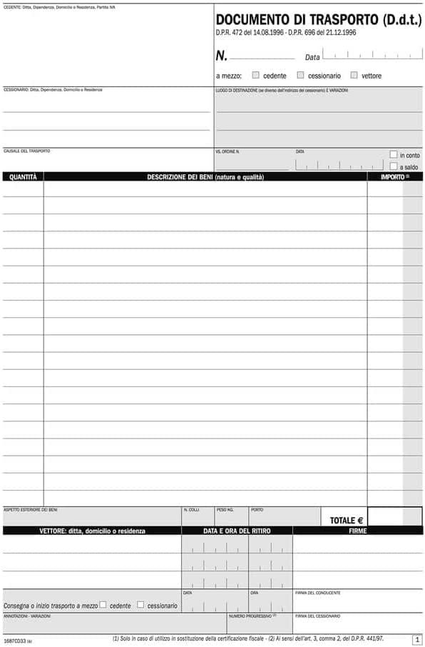 DDT DOCUMENTO TRASP.14X21 2 COPIE 