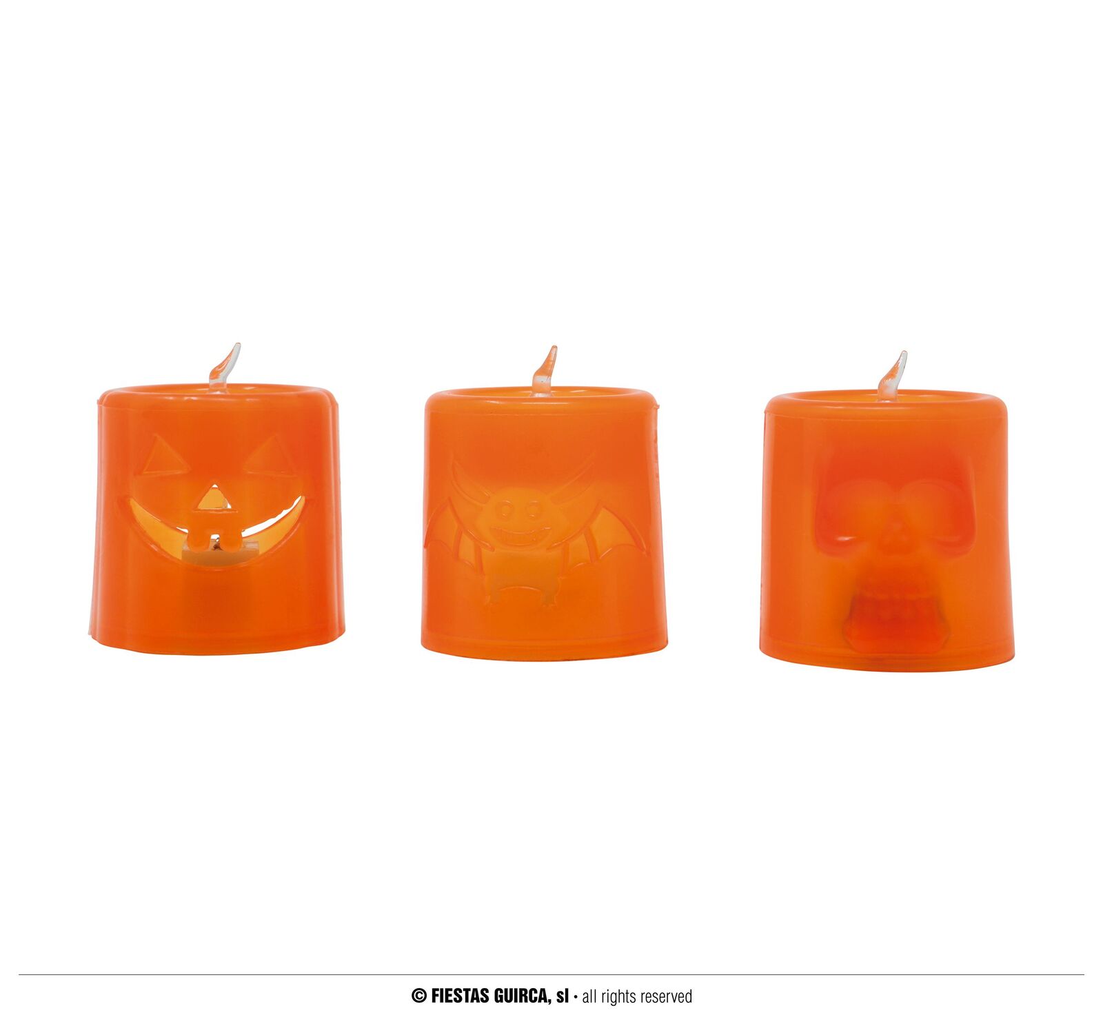 EXPO 12 CANDELE LED ARANCIO NERE 