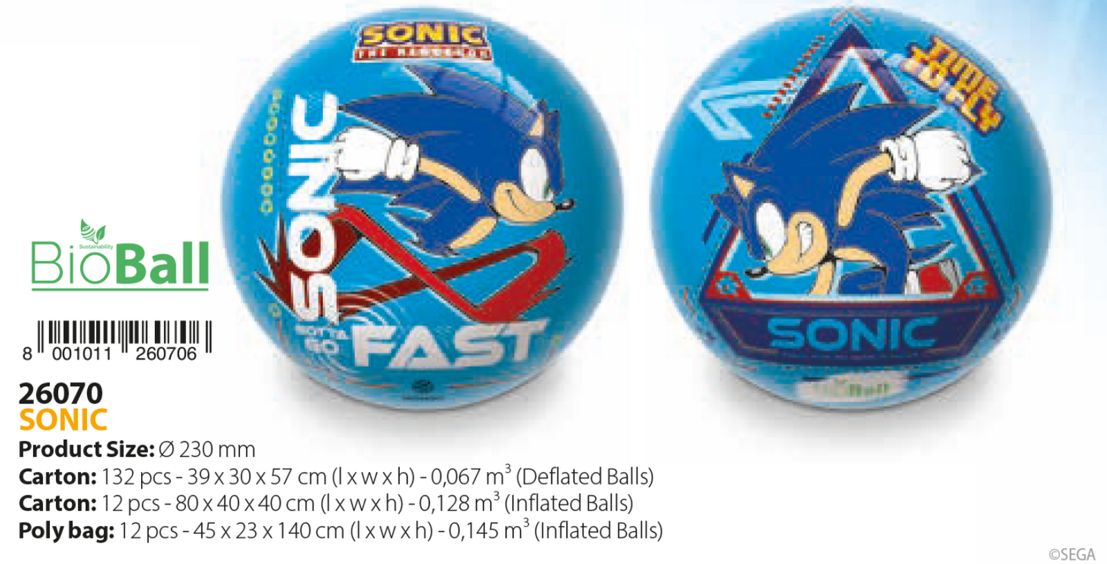 PALLONE BIO  DIAM.230 SONIC