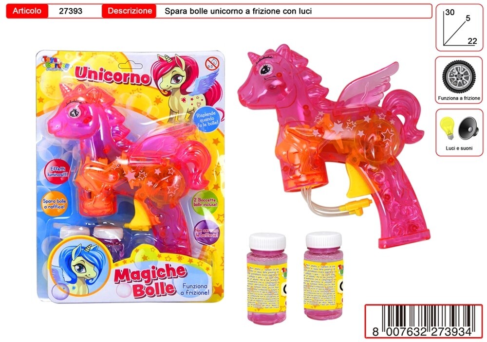 PISTOLA BOLLE UNICORNO A FRIZIONE