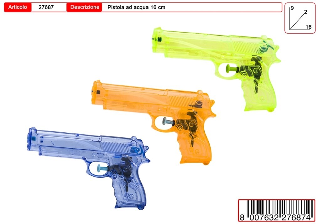 PISTOLA ACQUA 17 CM