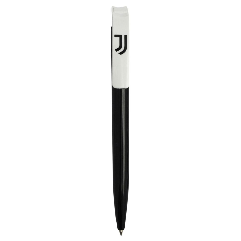 PENNA PLASTICA NERO CLIP BIANCA LOGO