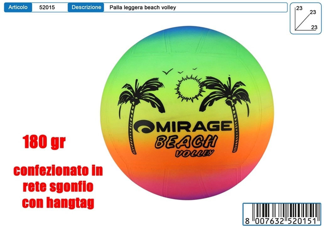PALLA LEGGERA DA BEACH VOLLEY 180 GR