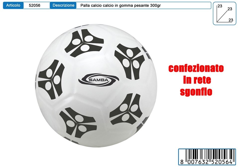 PALLA CALCIO GOMMA PESANTE