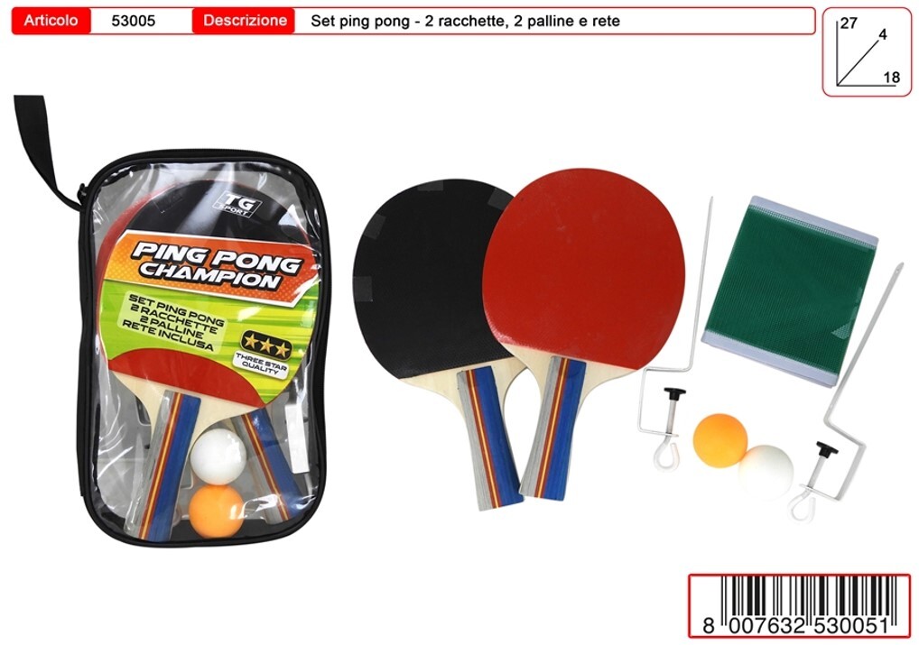 SET PINGPONG CON RETE 