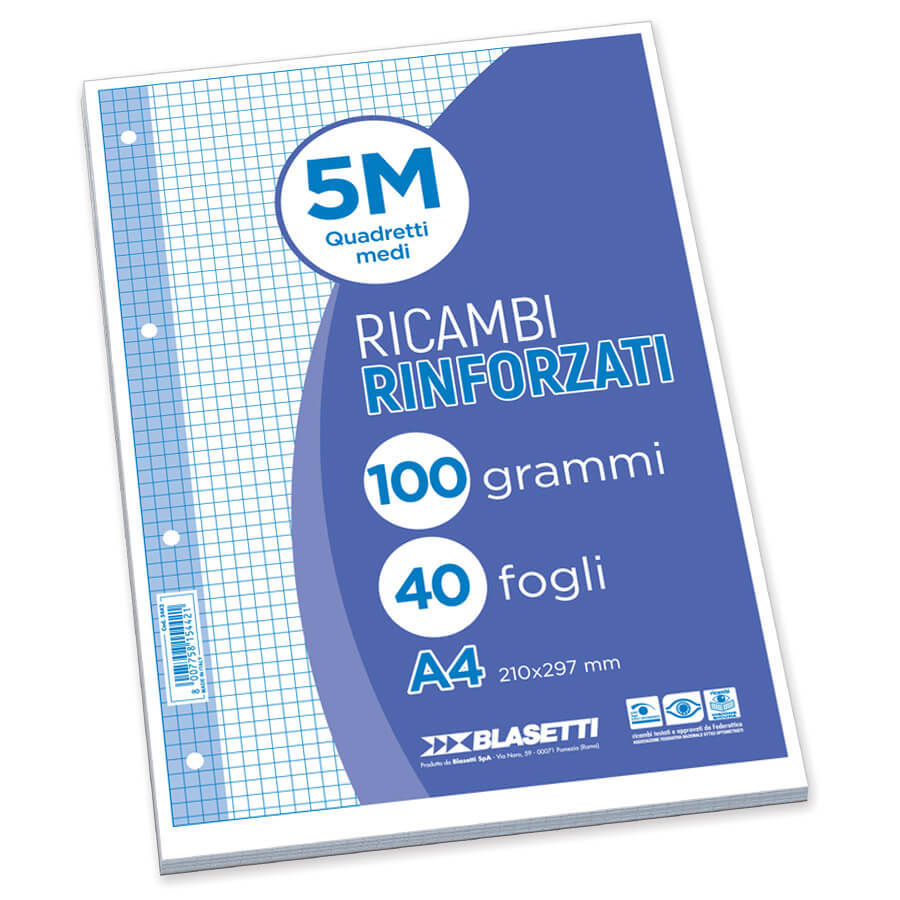 RICAMBIO RINF A4 100 GR 40F 5M