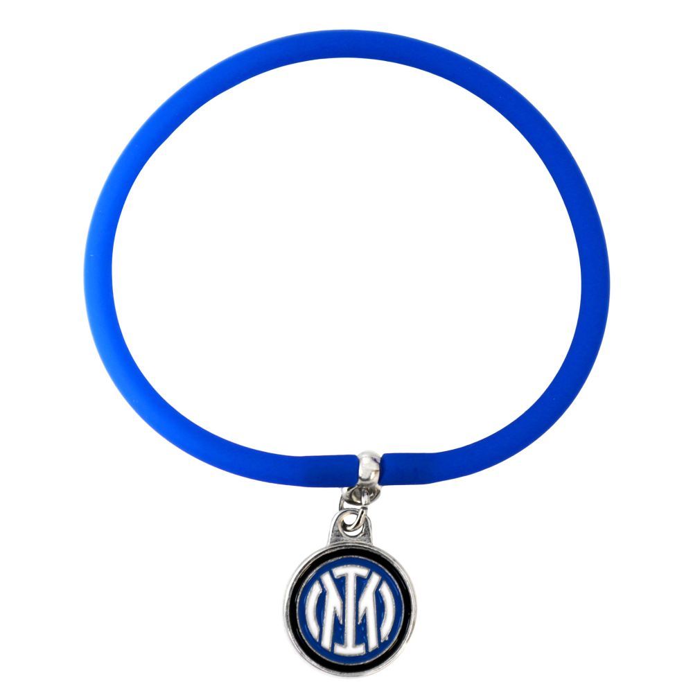 BRACCIALE IN SILICONE BLU C/PEND LOGO