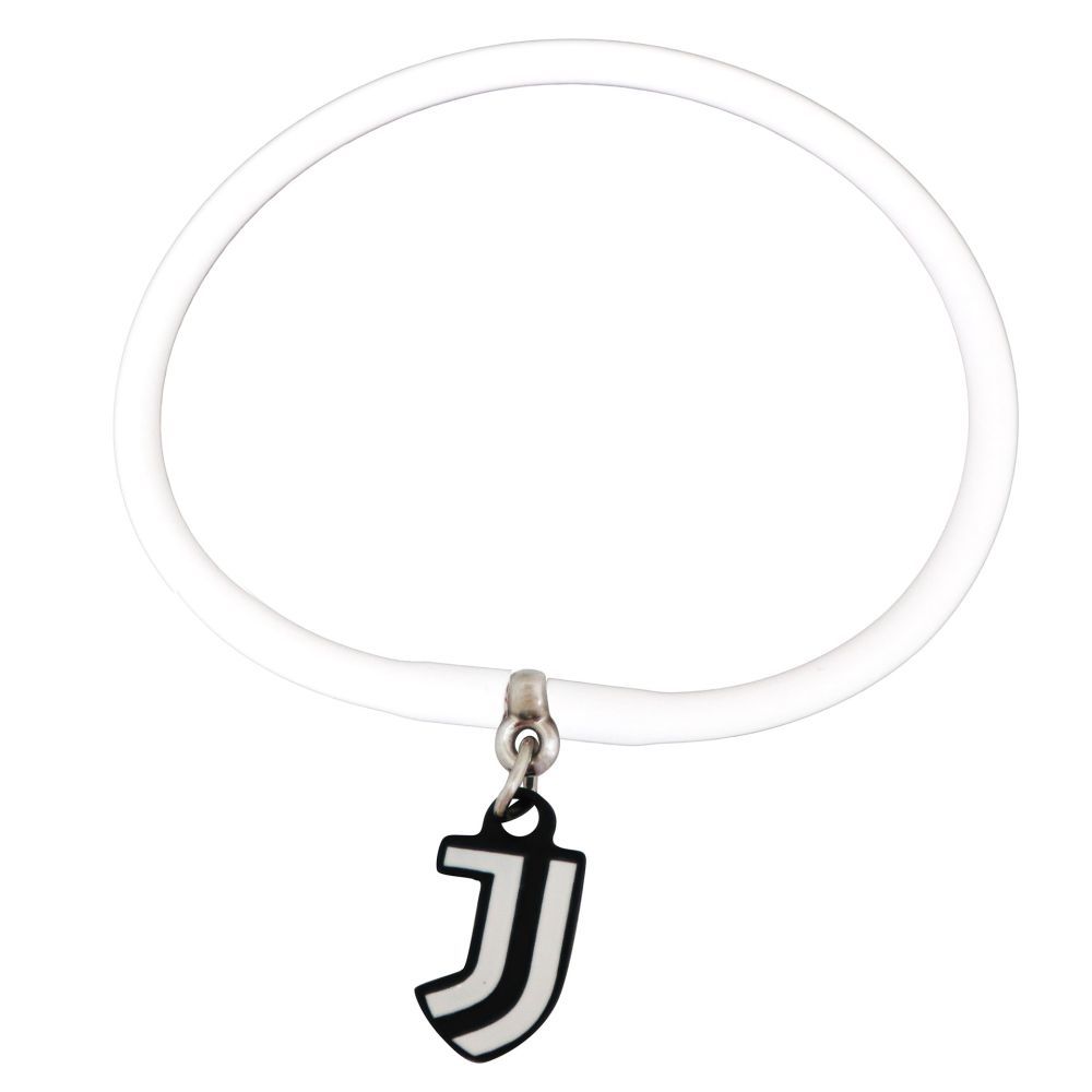 BRACCIALE IN SILICONE BIANCO C/PEND LOGO