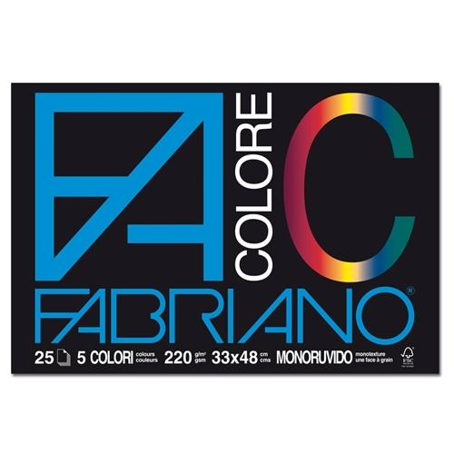 BLOCCO FABRIANO COLORE  24X33 25FG