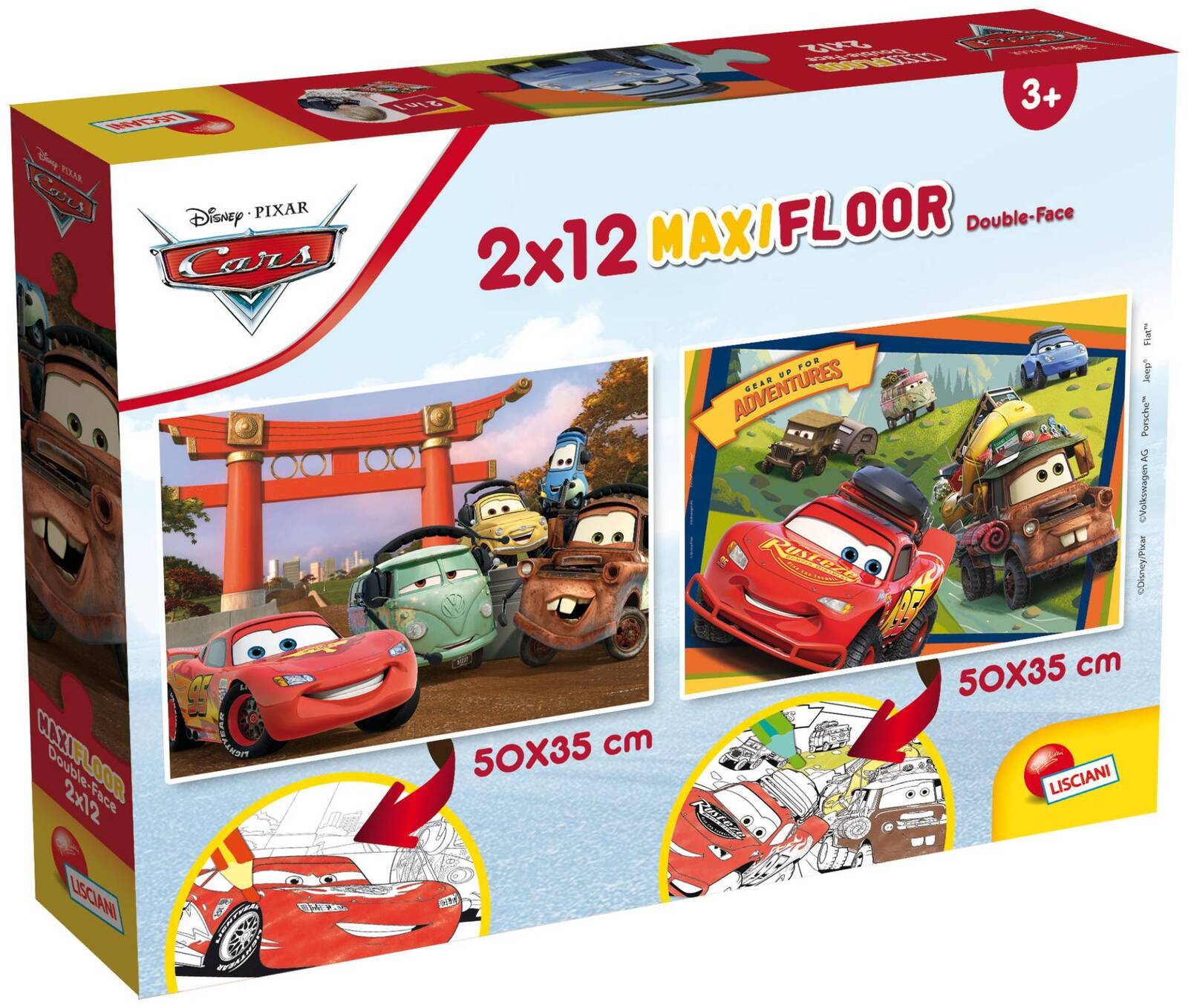 DISNEY PUZZLE MAXIFLOOR 2 X 12 CARS