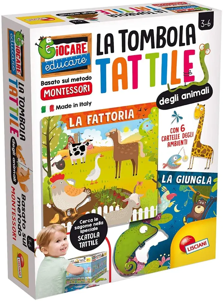 MONTESSORI PLUS TOMBOLA TATTILE ANIMALI