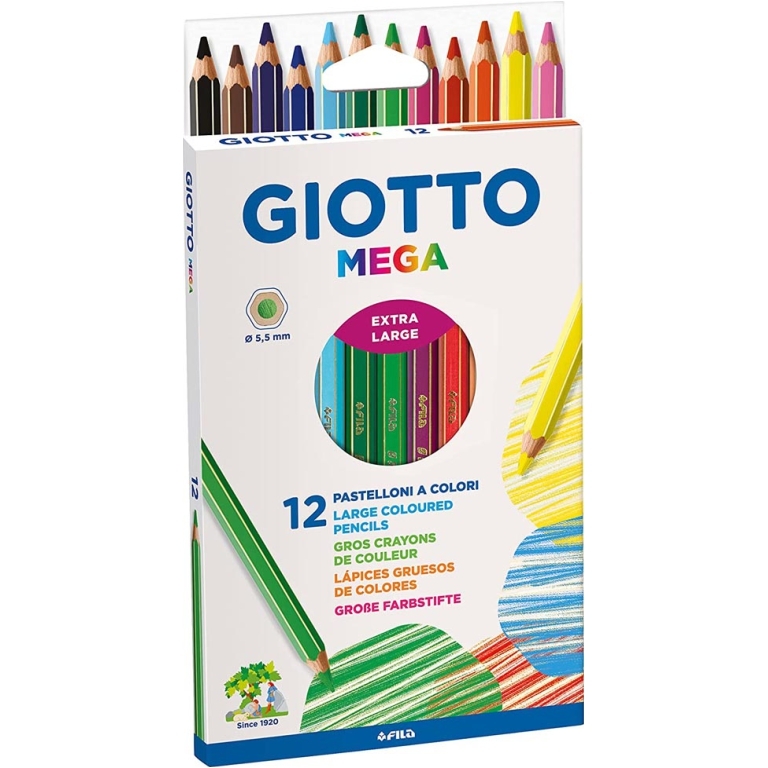 PASTELLO GIOTTO MEGA 12 COLORI 