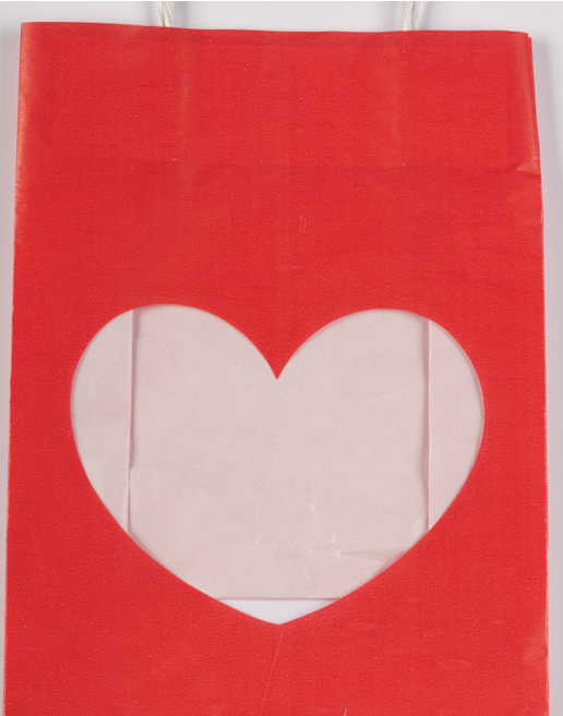 SHOPPER ROSSO HEART C/FIN 16X14+8 CF.12