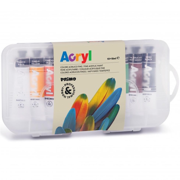 TEMPERA ACRILICA 18ML TUBO7 10 COLORI