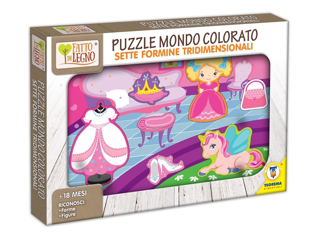 FATTO DI LEGNO PUZZLE PRINCIPESSA