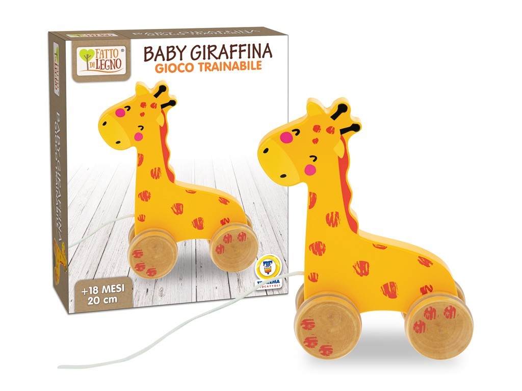 FATTO DI LEGNO PUZZLE BABY GIRAFFA