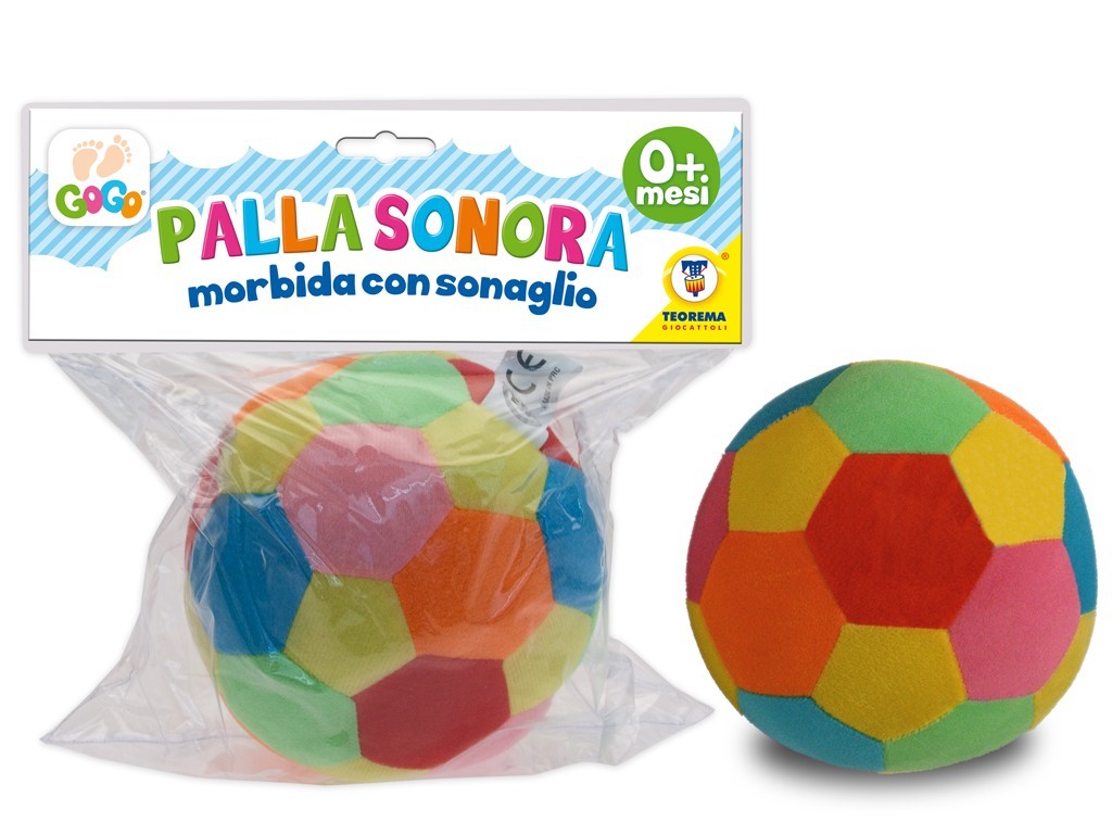 PALLA SONORA MORBIDA CON SONAGLIO CM 13