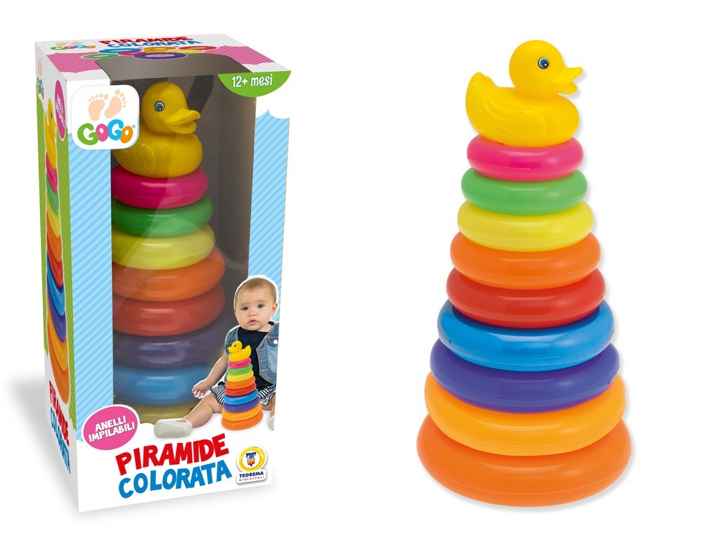 PIRAMIDE AD ANELLI COLORATA 65494