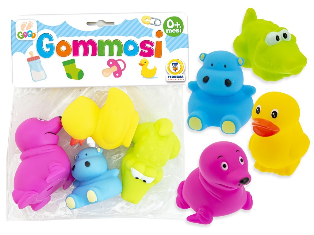 GOMMOSI ANIMALI 4 PZ