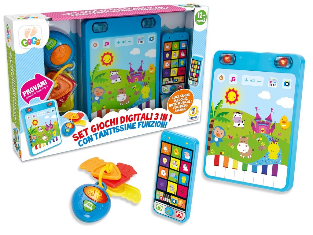 SET GIOCHI DIGITALI 3 IN 1 LUCI SUONI