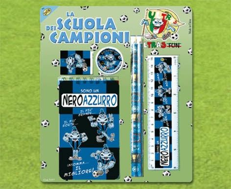 SET CANCELLERIA ULTRAS NEROAZZURRO