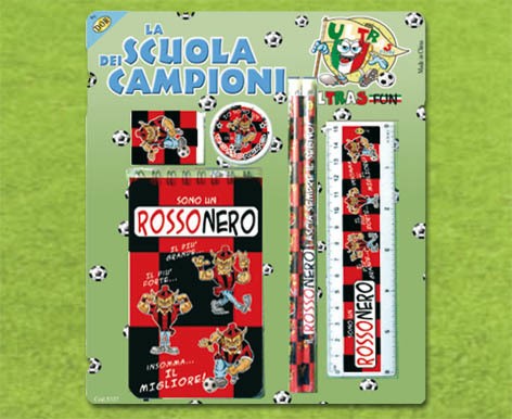 SET CANCELLERIA ULTRAS ROSSONERO  