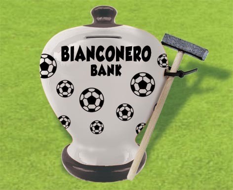 SALVADANAIO BANK ULTRAS BIANCONERO